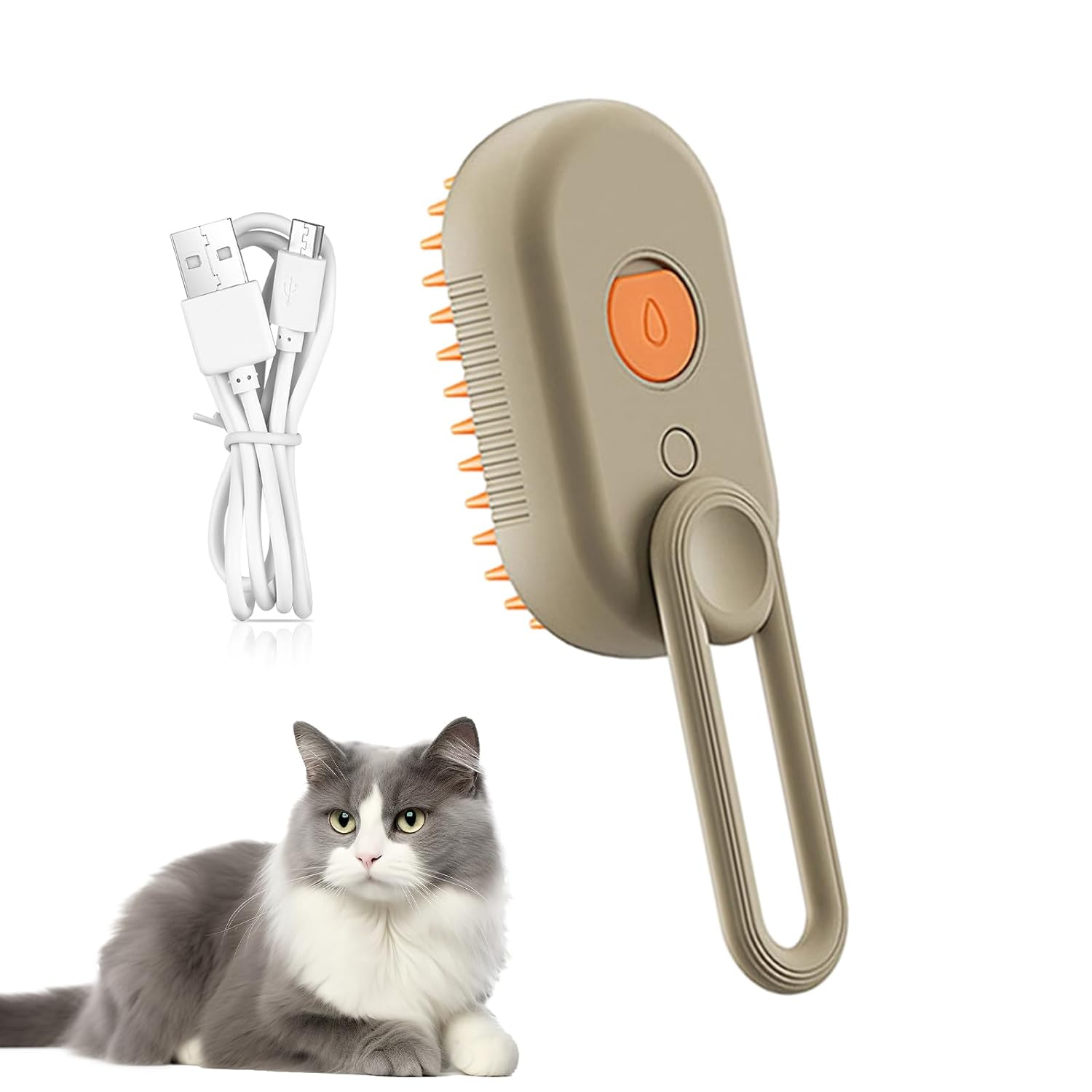(2pcs) Cat Steam Brush, Pet Steam Brush, Dog Steam Brush, Cat Grooming, Dog Grooming, Pet Hair Removal Comb