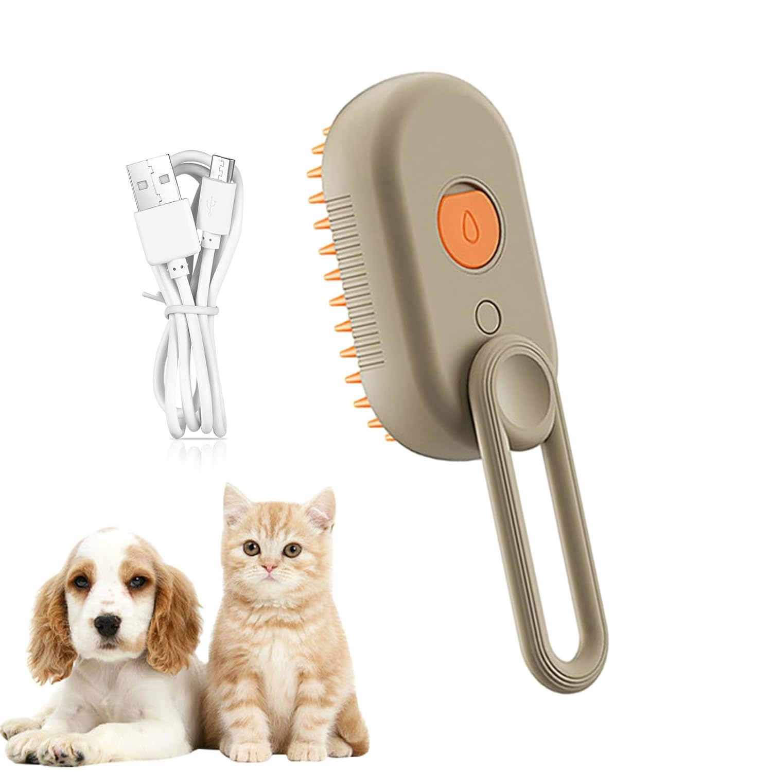 (2pcs) Cat Steam Brush, Pet Steam Brush, Dog Steam Brush, Cat Grooming, Dog Grooming, Pet Hair Removal Comb