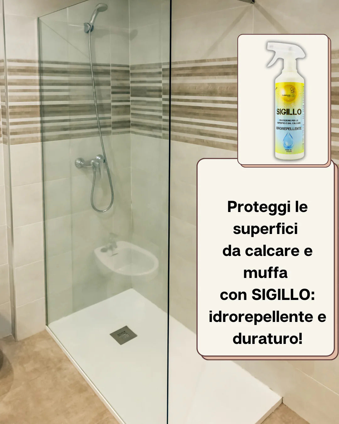 Sigillo idrorepellente - per proteggere le superfici da calcare, muffa e per ritardare lo sporco (Copia)