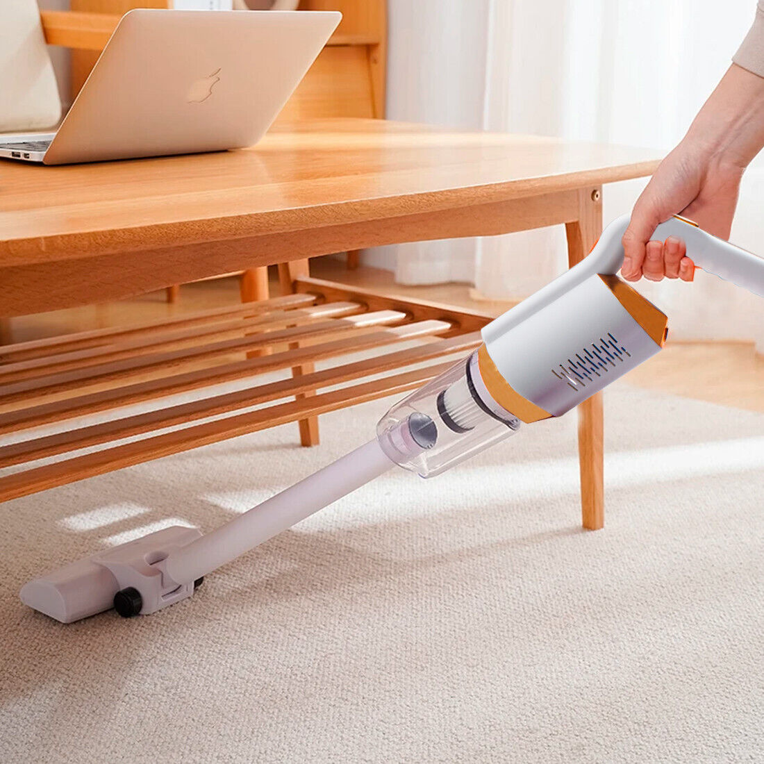 Electric cordless portable vacuum cleaner
