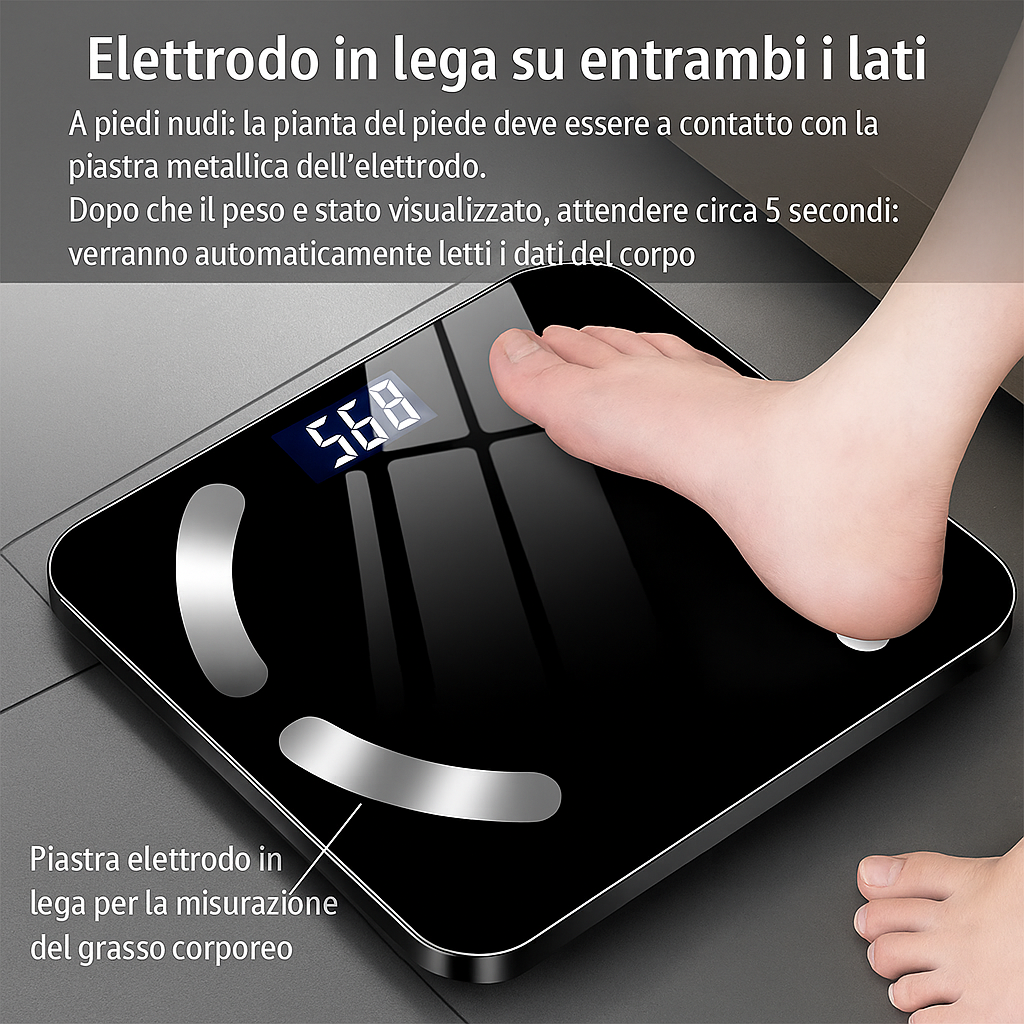 Bilancia Elettronica Personale Bluetooth Body Fat - Precisione e Affidabilità!