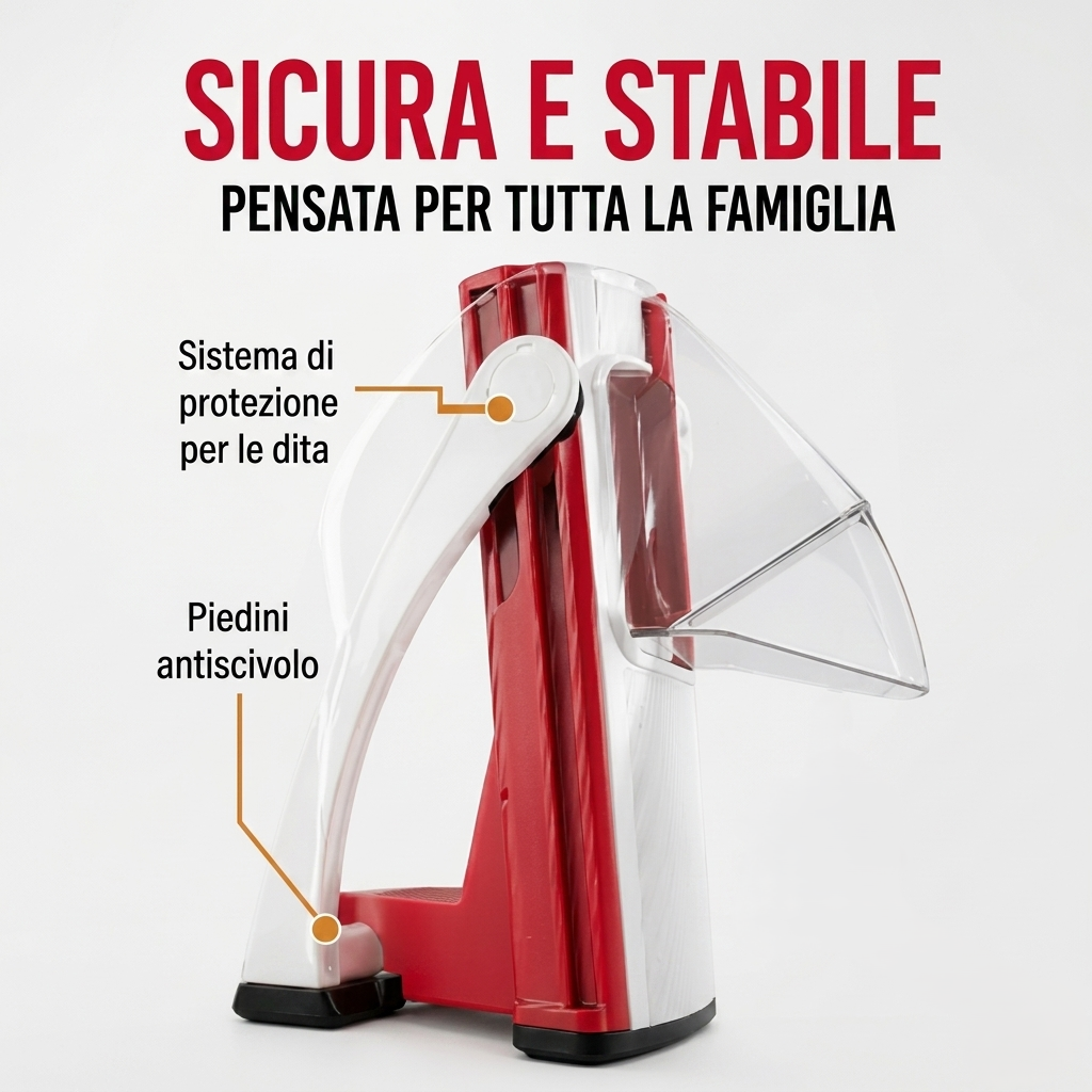 Mandolina Affettatrice Manuale per Verdure con 8 Tipi di Taglio, Spessore Regolabile 0,3-8 mm, Tagliaverdure con Lame in Acciaio Inox e Contenitore, Cucina