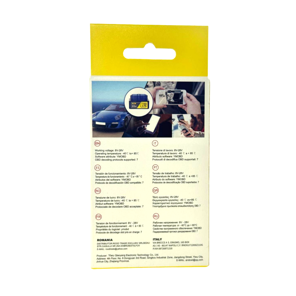 Dispositivo Diagnostico Auto OBD2 Bluetooth Obdii