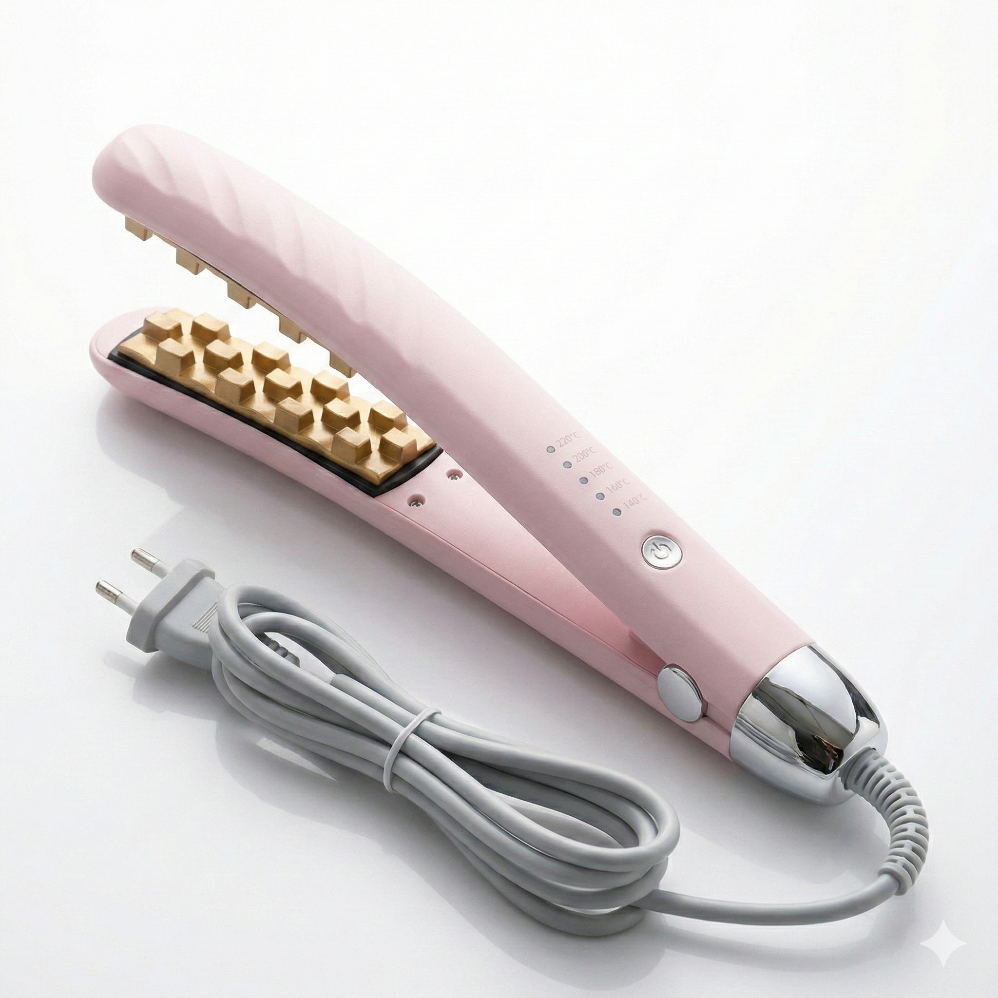 Piastra Capelli Volumizzante in Ceramica – Design Curvo per Onde e Volume alle Radici