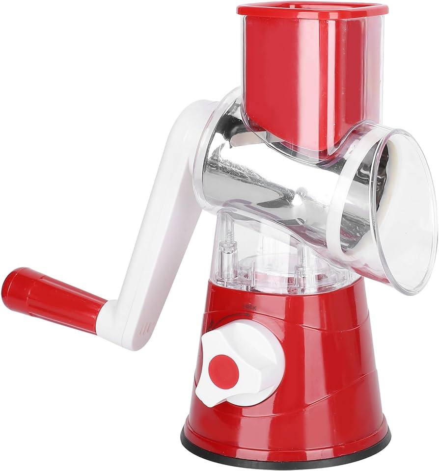 Manual grater with three interchangeable rollers