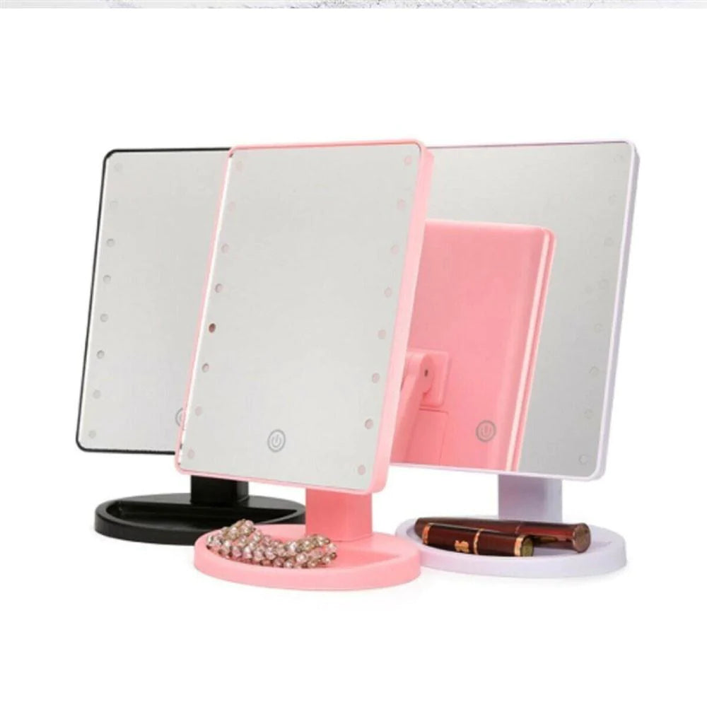 Led Cosmetic Mirror, 22 integrated LEDs to always be ready