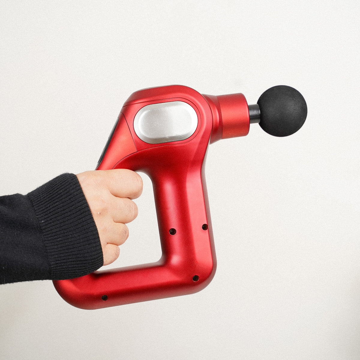 Therapeutic muscle massage gun with 8 heads and 12 speed levels