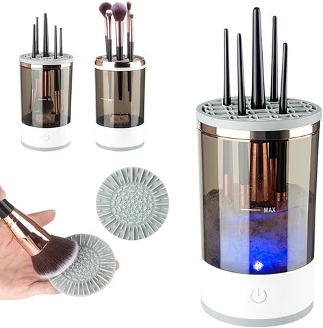 Pulitore Automatico Per Pennelli Da Trucco USB, Pulisci Pennelli Trucco Elettrico Make Up E Asciugatore Manuale/Automatico USB