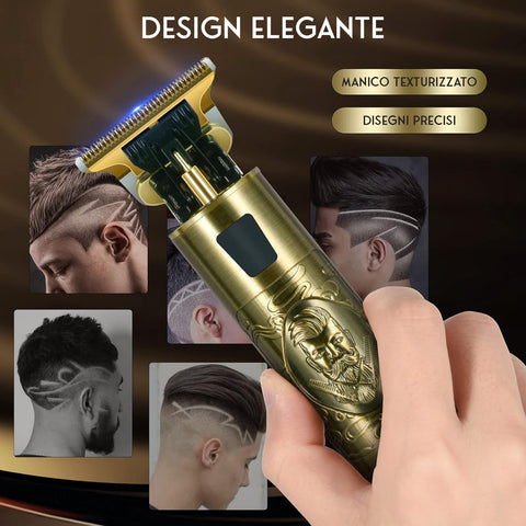 Digital electric razor with integrated water-resistant display