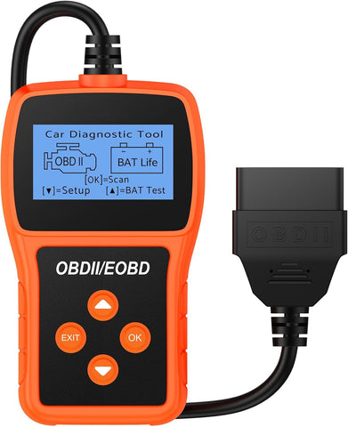 Tester Scanner, OBD2 OBDII Dispositivo Diagnostica Auto, Lettura dei codici Scanner con definizione DTC,  Multilingue Strumento Diagnostica Autoveicoli