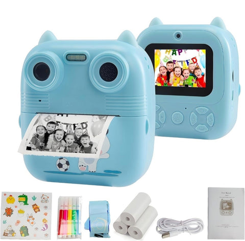 2.4 Inch Thermal Instant Print Camera, 1080 Pixels, 32GB Memory, Expansion Slot, Micro SD