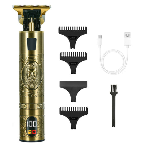 Digital electric razor with integrated water-resistant display