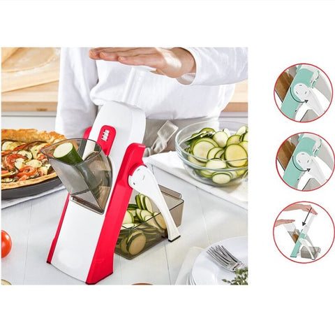 Samurai Original Pressure Mandolin 4 in 1, 4 in 1 Vegetable Cutter, Professional Slicer, Kitchen Chopper, Multifunction