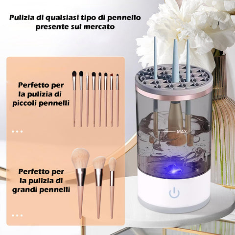 Pulitore Automatico Per Pennelli Da Trucco USB, Pulisci Pennelli Trucco Elettrico Make Up E Asciugatore Manuale/Automatico USB