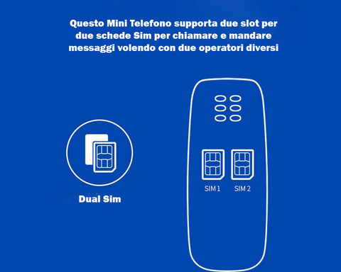 Mini Telefono Cellulare, Bluetooth, Dual Sim, Gsm, Mp3