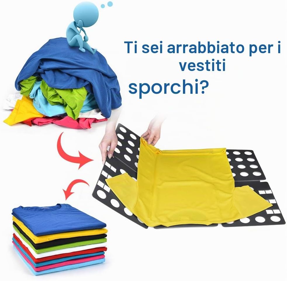 Piega Facile - Piega Magliette Adulti, Bambini, Piega Camice, Piega Felpe, Piega Pantaloni, Facile e Veloce