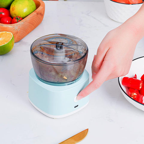 Mini tritatutto elettrico, tritatutto alimentare, mini robot da cucina, miscelatore alimentare portatile, macchina per la macinazione di carne senza fili per schiacciacarne