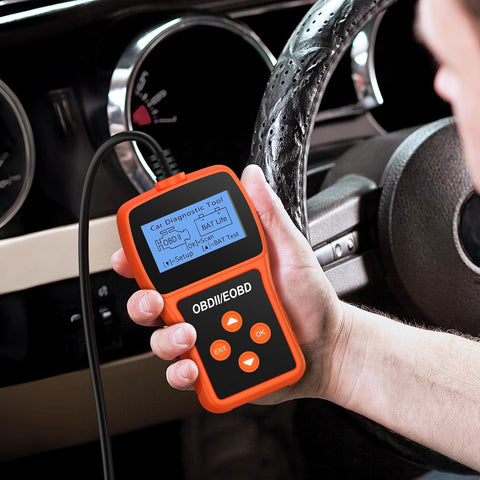 Tester Scanner, OBD2 OBDII Dispositivo Diagnostica Auto, Lettura dei codici Scanner con definizione DTC,  Multilingue Strumento Diagnostica Autoveicoli