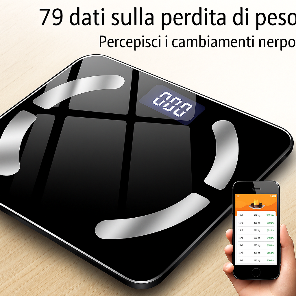 Bilancia Elettronica Personale Bluetooth Body Fat - Precisione e Affidabilità!
