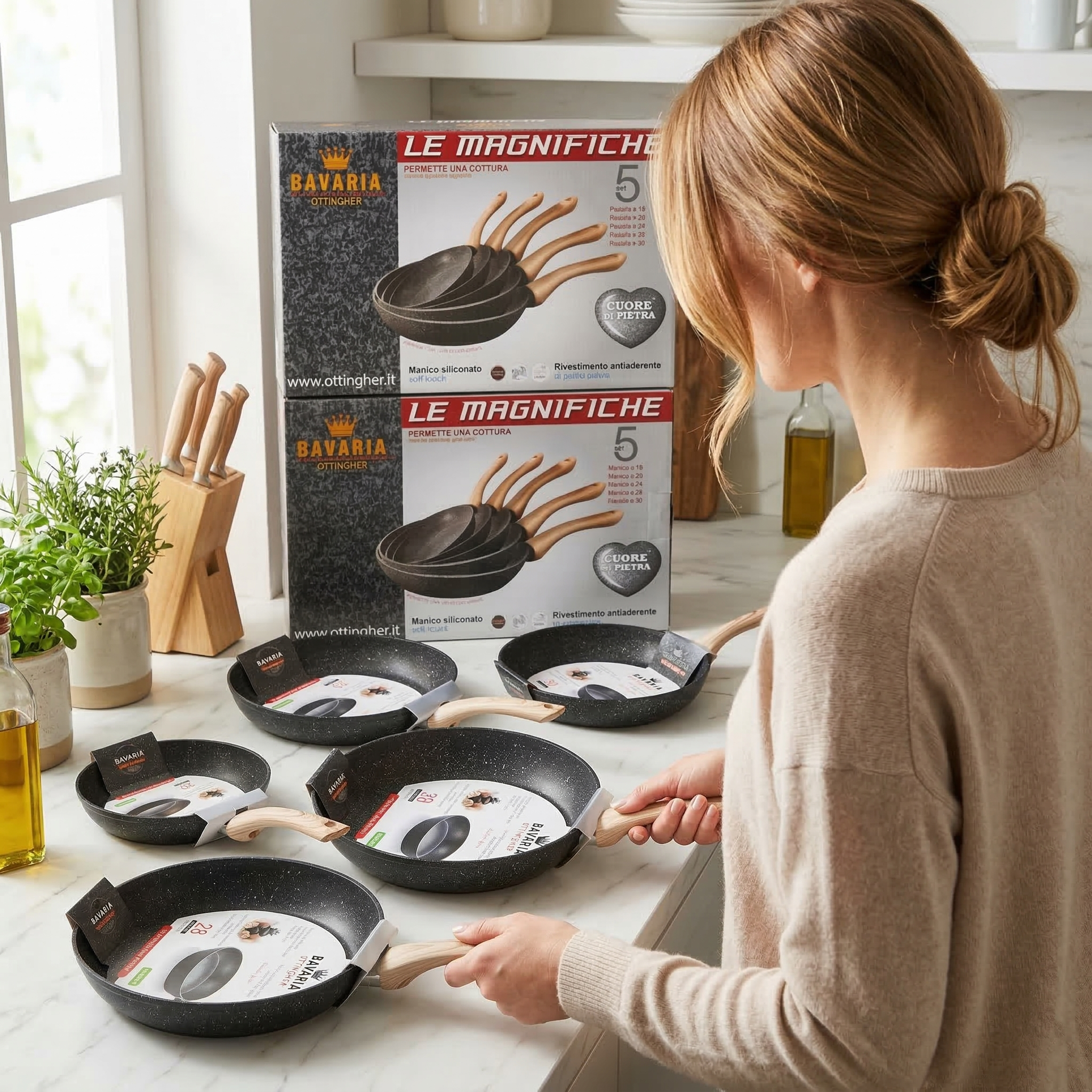 Set 5 Padelle – Rivestimento Cuore di Pietra