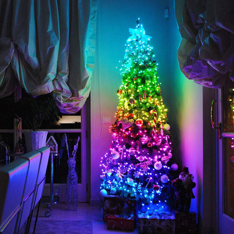 LED Christmas tree lights 10 meters, LED bedroom tik tok lights, LED gaming room