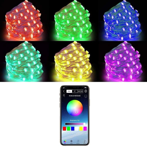 LED Christmas tree lights 10 meters, LED bedroom tik tok lights, LED gaming room