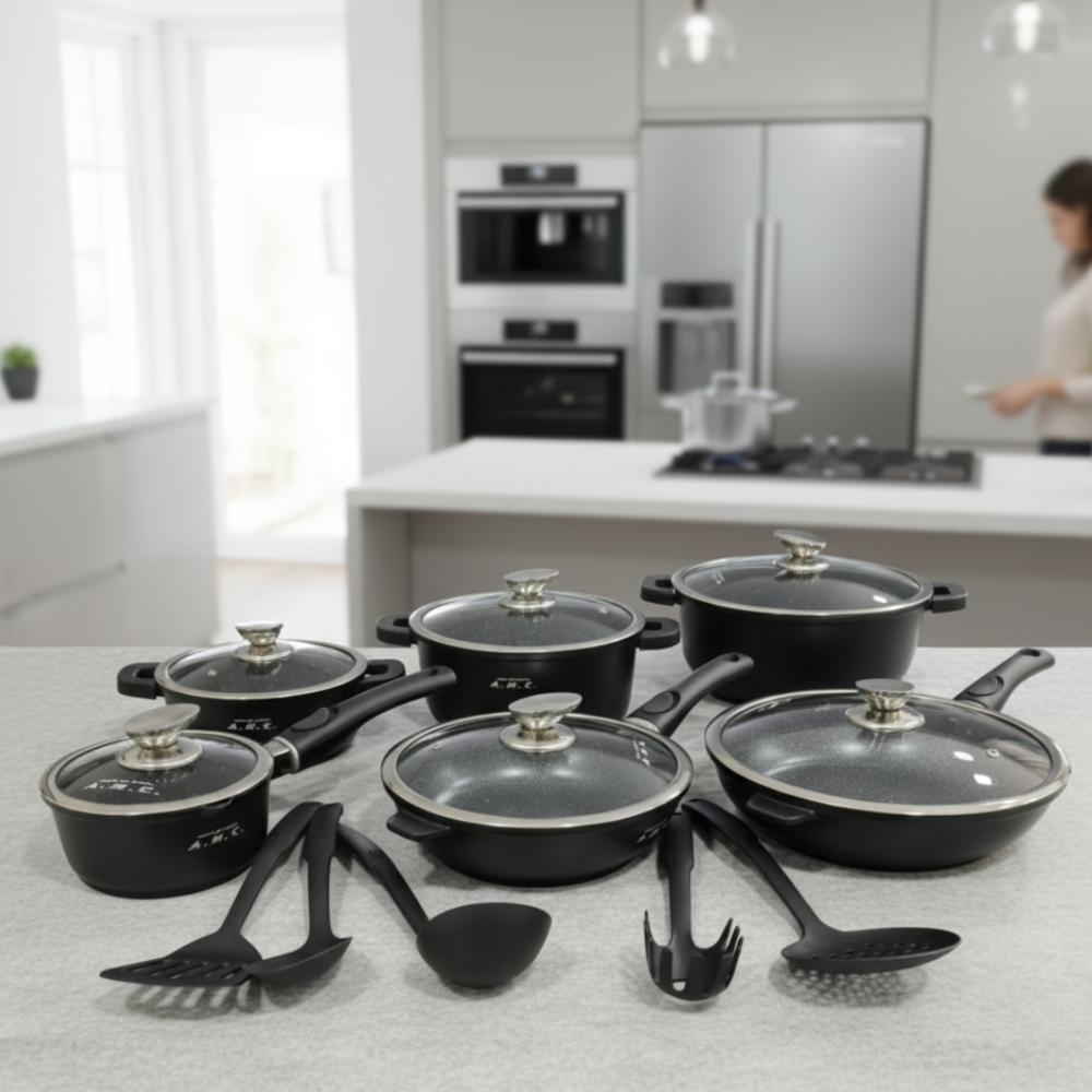 Set Pentole Antiaderenti ad Induzione A.M.C. 23 Pezzi 🥘