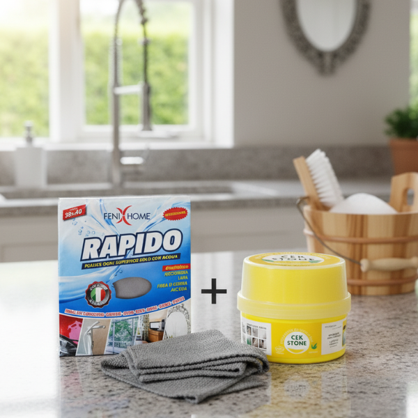 Kit Pulizia Panno Rapido + Cek Stone OMAGGIO