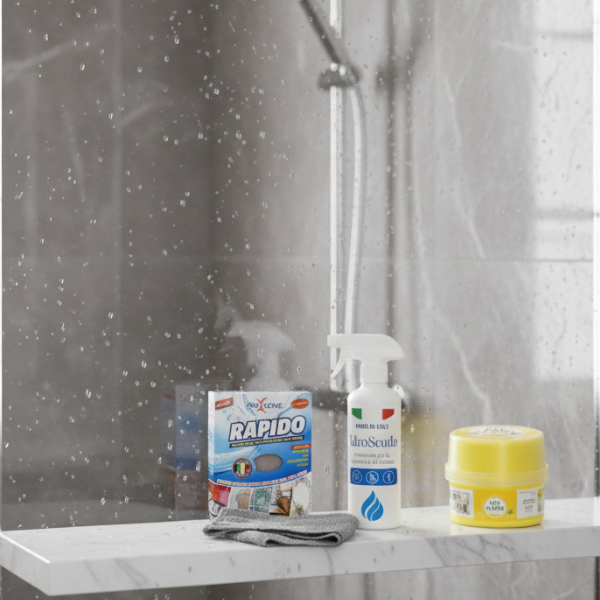 Kit de curățare rapidă lavetă + piatră Cek 500G + Idroscudo