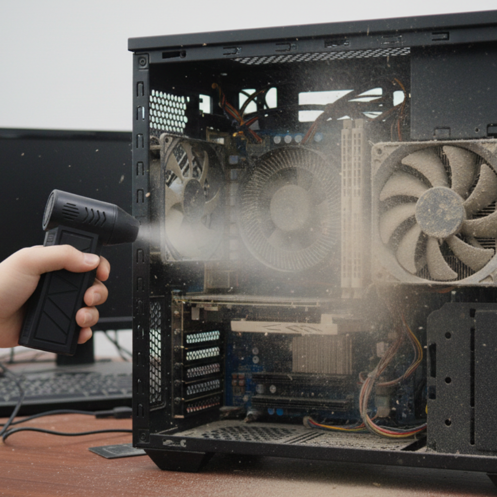 🚀 Mini Soffiatore Portatile ad Alta Potenza – Air Duster Ricaricabile per Pulizia Professionale di Tastiere, PC ed Elettronica