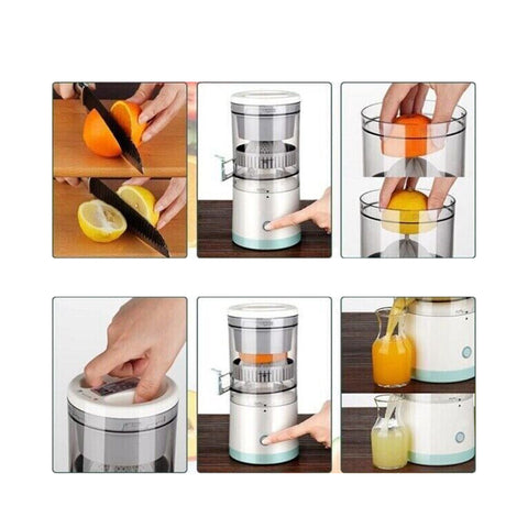 Spremiagrumi Automatico SqueezeMaster, Succo in soli 2 minuti, Ricarica con caricabatterie cellulare