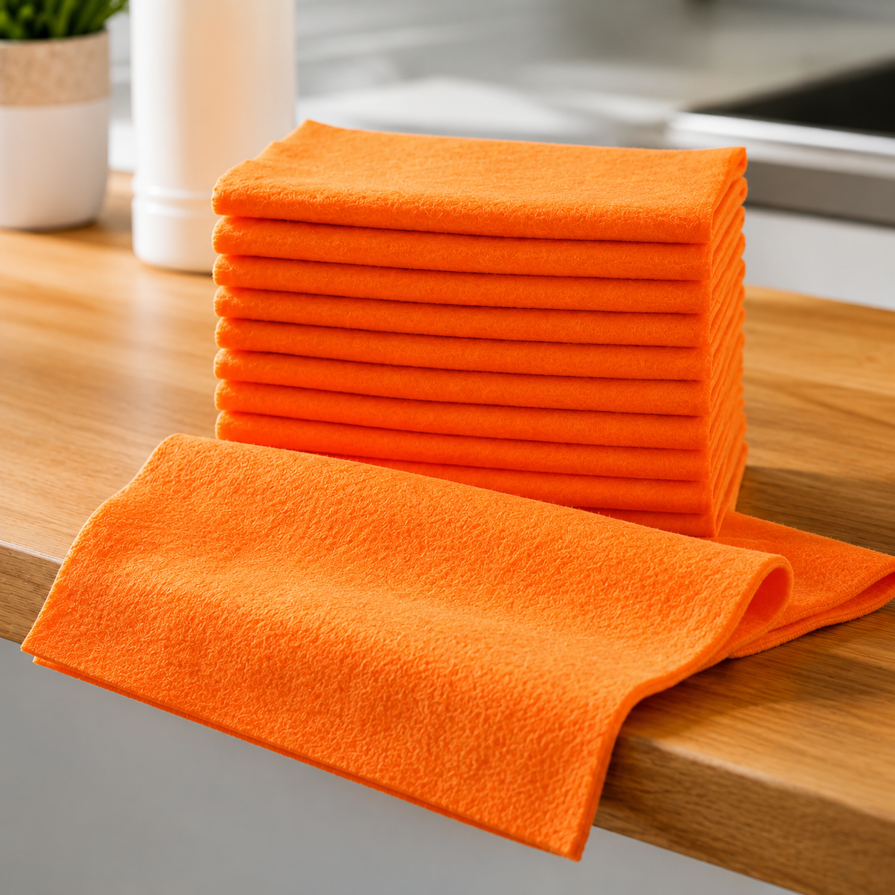 Set da 8 Panni Multiuso 50x65 cm – Assorbenza, Resistenza e Pulizia Professionale