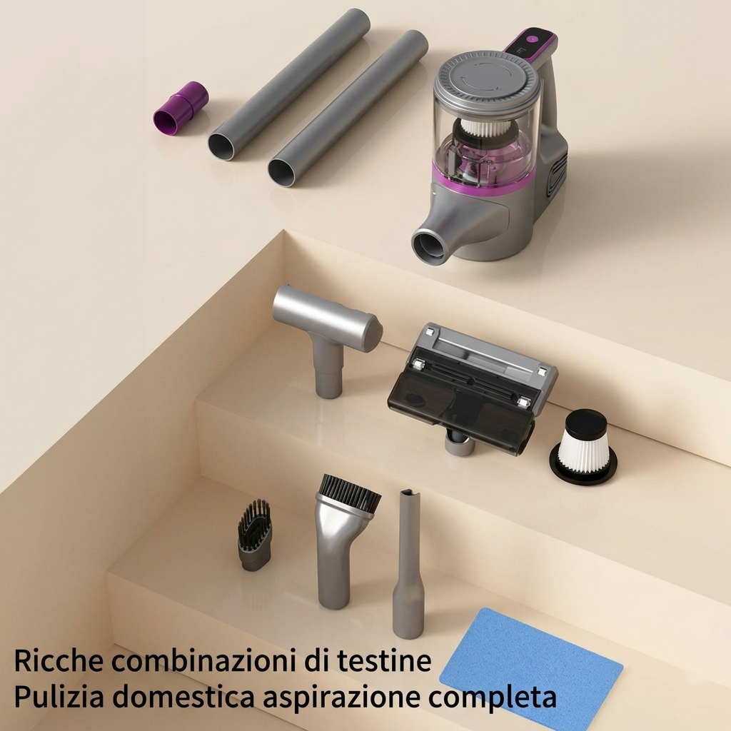 TurboClean Pro Aspirapolvere Portatile Wet & Dry 15000Pa