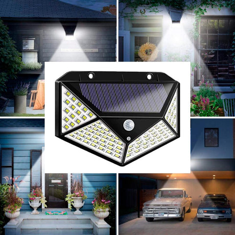 Kit of 4 solar powered outdoor solar lights