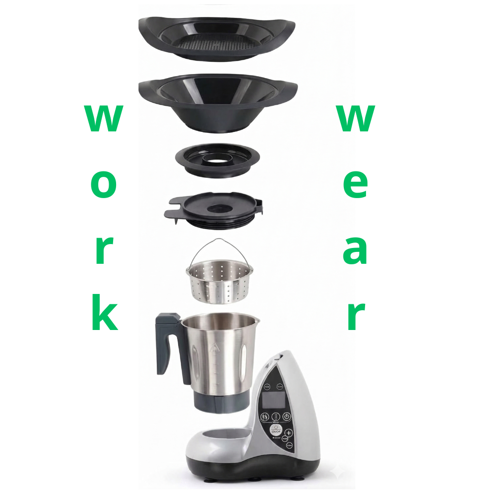 WorkWear Chef Pro™ – Robot da Cucina Multifunzione Intelligente con Cottura Integrata