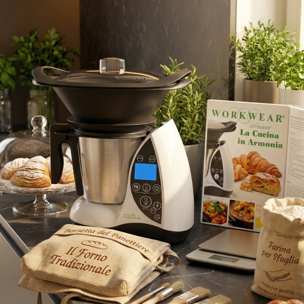 WorkWear Chef Pro™ – Robot da Cucina Multifunzione Intelligente con Cottura Integrata