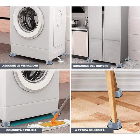 4-piece anti-slip and anti-vibration washing machine feet